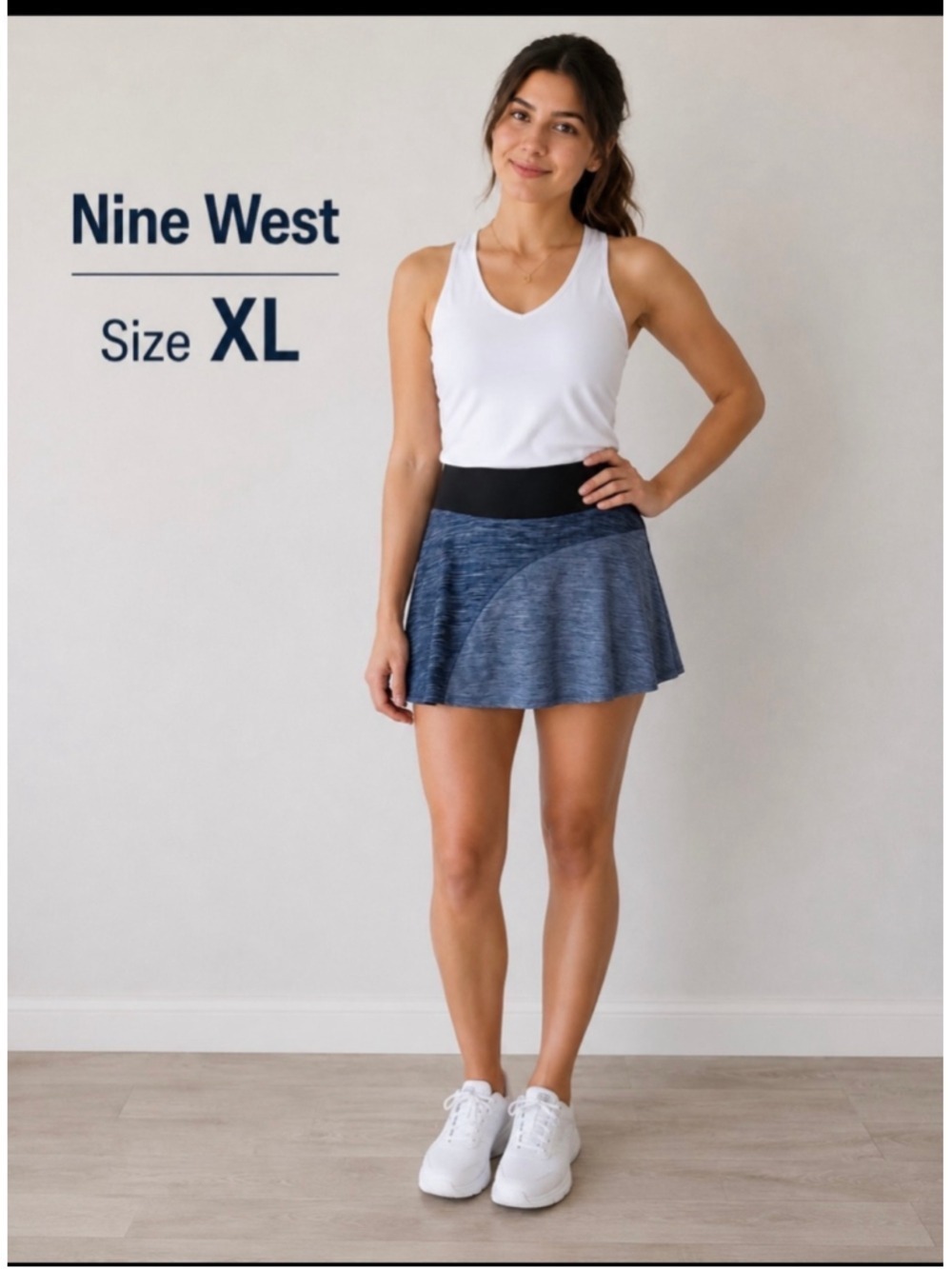 Nine West Active Skort with attached biker style short Woman’s size XL